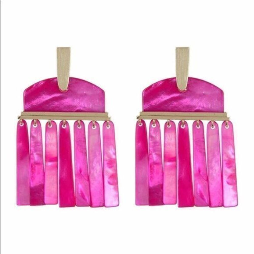 KENDRA SCOTT Layne Acrylic Mother of Pearl Drop Earrings NWT
